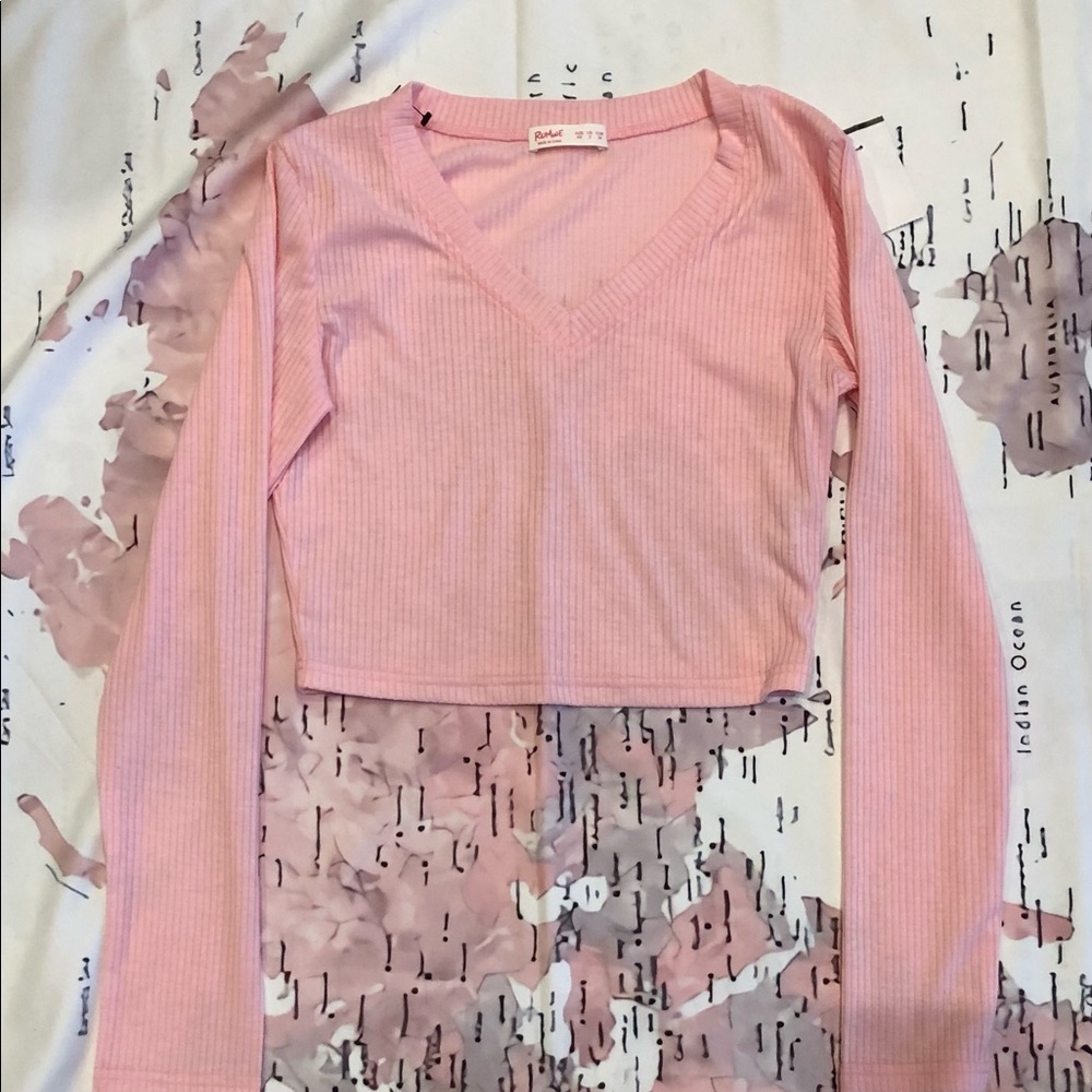 Romwe pink long sleeve